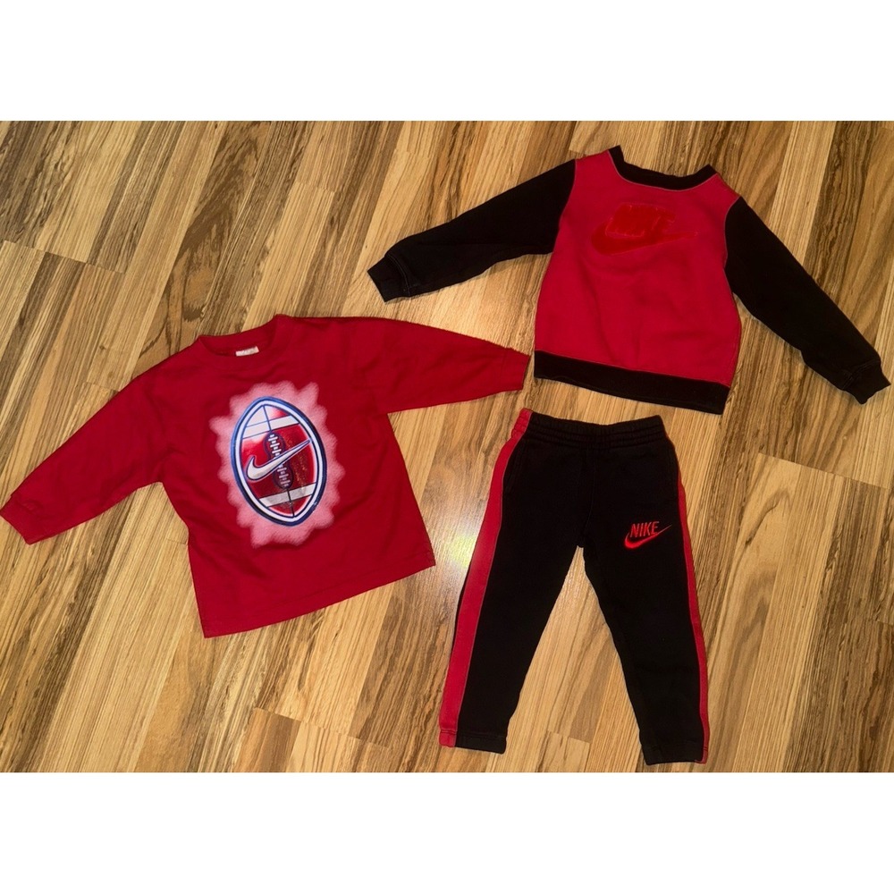 Nike Boys‎ 3T Cotton Outfit Sweatshirt Jogger Sweatpants VTG Long Sleeve Shirt